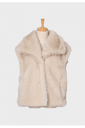 FUSKPÄLSVÄST MED KRAGE