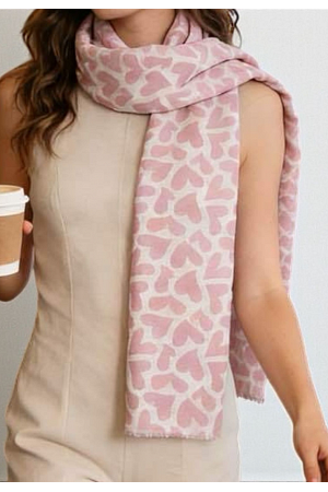 HJÄRTMÖNSTRAD SJAL - SÖT OCH STILREN