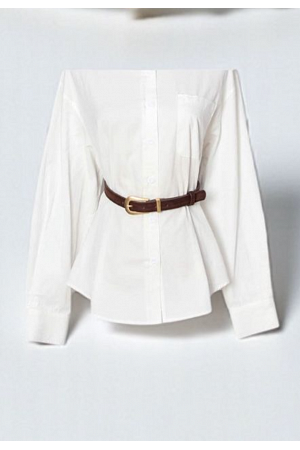 SMALT LÄDERSKÄRP MED METALLSPÄNNE