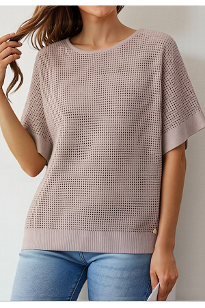 STICKAD T-SHIRT MED STRASSDETALJ MIXAT PACK