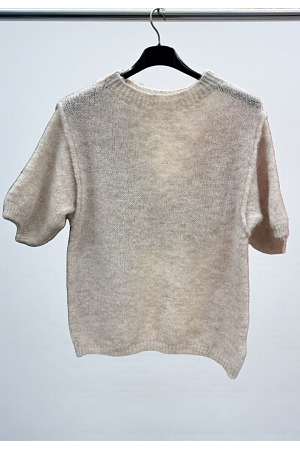 STICKAD KORTÄRMAD TRÖJA