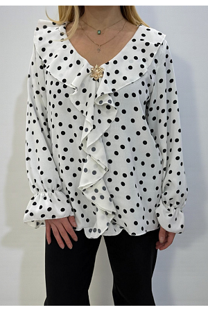 PRICKIG BLUS MED AVTAGBAR BROSCH