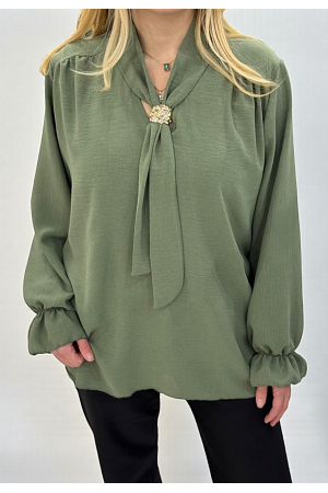 BLUS MED ”SLIPS” OCH AVTAGBAR METALLKNUT