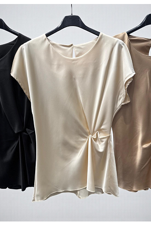 SATINTOPP MED DRAPERING