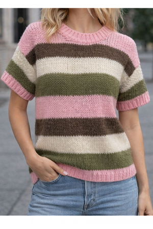 RANDIG KORTÄRMAD TRÖJA