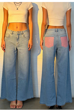 VIDA JEANS MED STRASSDETALJER