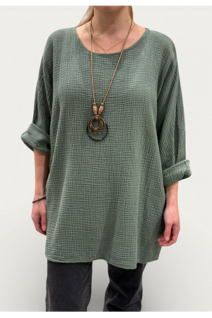 OVERSIZE TUNIKA MED HALSBAND