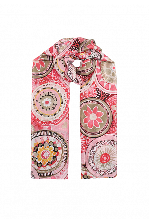 MÖNSTRAD SIDENBLANDAD SCARF