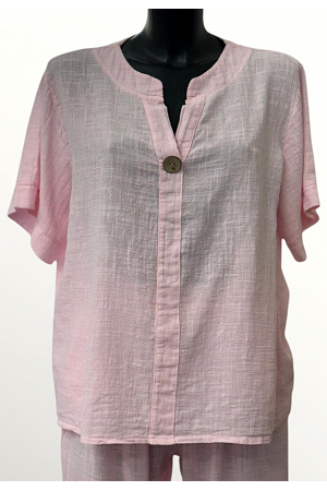 BOMULLSTUNIKA MED KNAPP