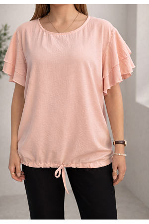 REGLERBAR T-SHIRT MED VOLANGÄRM