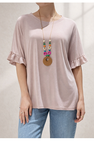 SOMMARFRÄSCH T-SHIRT MED HALSBAND