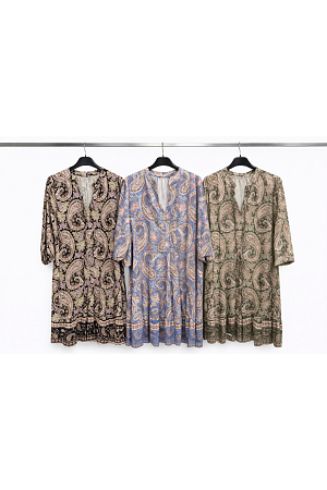 PAISLEYMÖNSTRAD VISKOSKLÄNNING