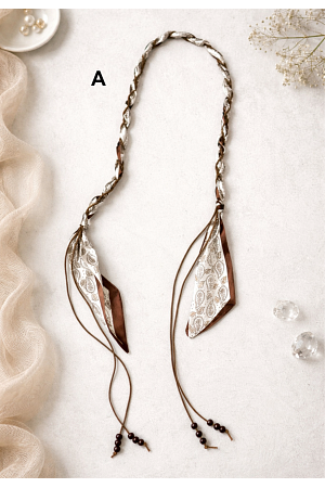 FLÄTAT MIDJEBÄLTE MED SCARFDETALJ