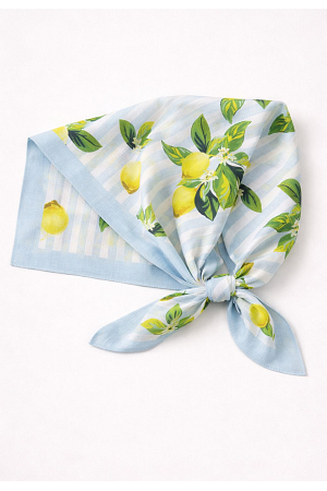 CITRONMÖNSTRAD BANDANA SCARF