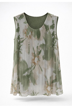 PLISSERAT BLOMMIGT LINNE MED UNDERLINNE