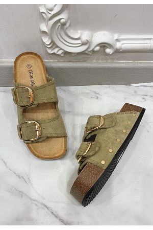 SANDAL MED SPÄNNEN & KORKSULA