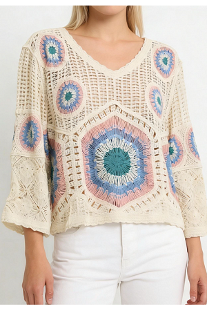 VIRKAD MÖNSTRAD TRÖJA