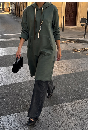 LÅNG HOODIETRÖJA / KLÄNNING
