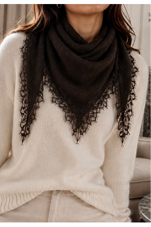MJUK SPETSSCARF MED ULL