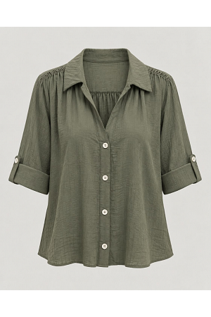 BLUS MED FINA DETALJER