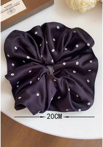 STOR SIDENLIKANDE SCRUNCHIE MED BLOMMOR 2
