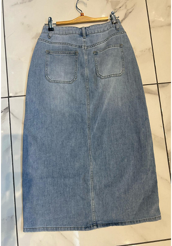 JEANSKJOL I LJUS DENIM 2