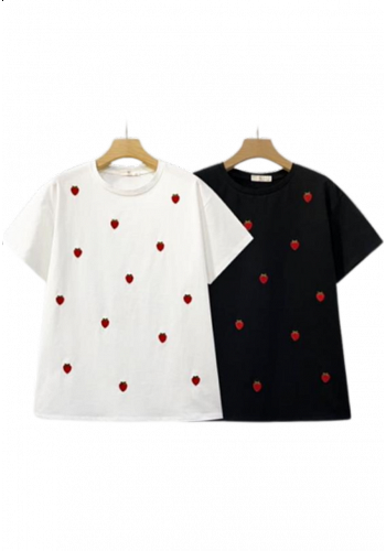 T-SHIRT MED JORDBUBBSTRYCK – MIXAT PACK 2