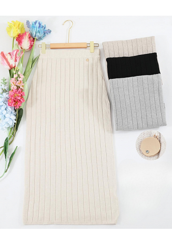 RIBBSTICKAD KJOL MED STRETCH - MIXAT PACK 2