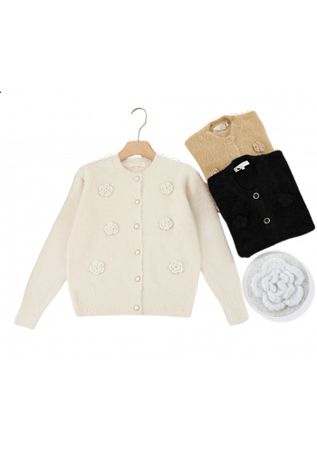 CARDIGAN MED BLOMDEKOR 2