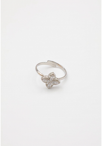 BLOMFORMAD RING I STÅL 2