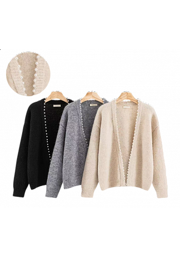 CARDIGAN MED PÄRLKANT 2