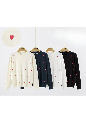 STICKAD TRÖJA MED SMÅ HJÄRTAN – MIXAT PACK 2
