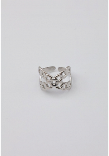 JUSTERBAR RING MED FLÄTAD DESIGN 2