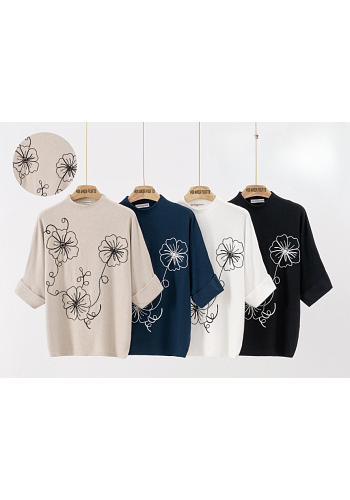 TOPP MED BRODERADE BLOMMOR MIXAT PACK 2