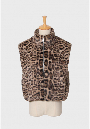 LEOPARDMÖNSTRAD FUSKPÄLSVÄST 2
