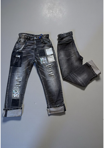 GRÅA JEANS PATCHWORK 2