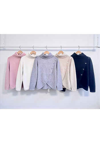 SUPERNYGG KNAPPTRÖJA MED POLOKRAGE - MIXAT PACK 2