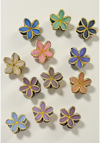 BLOMFORMAD HÅRKLÄMMA – MIXPACK 2