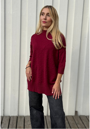 STICKAD TRÖJA MED PRICKSTRUKTUR 2