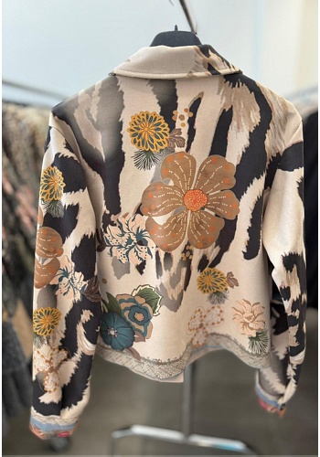 MÖNSTRAD TUNN JACKA I MOCKA-FEELING 2