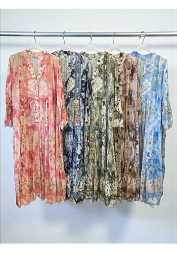 MÖNSTRAD SKJORTKLÄNNING – LÅNG MODELL 2