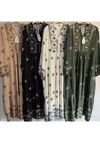 LÅNG MÖNSTRAD MAXIKLÄNNING (mixat pack) 2