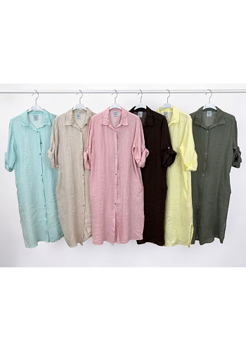 SKJORTKLÄNNING I 100% LINNE 2