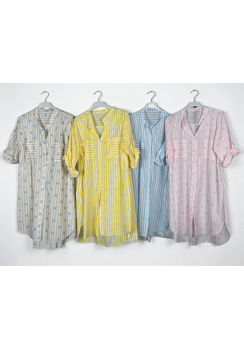 RANDIG SKJORTKLÄNNING MED SMÅ HJÄRTAN 2