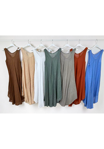 ÄRMLÖS LINNEKLÄNNING 2