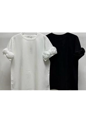 T-SHIRT MED ROSÄRM MIXAT PACK 2