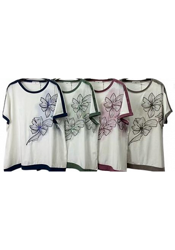 BRODERAD BLOM-TOPP MIXAT PACK 2