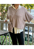 Fin poncho-topp, oversized modell 8