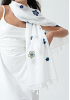 BRODERAD SCARF MED BLOMMOR 12