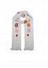 BRODERAD SCARF MED BLOMMOR 3